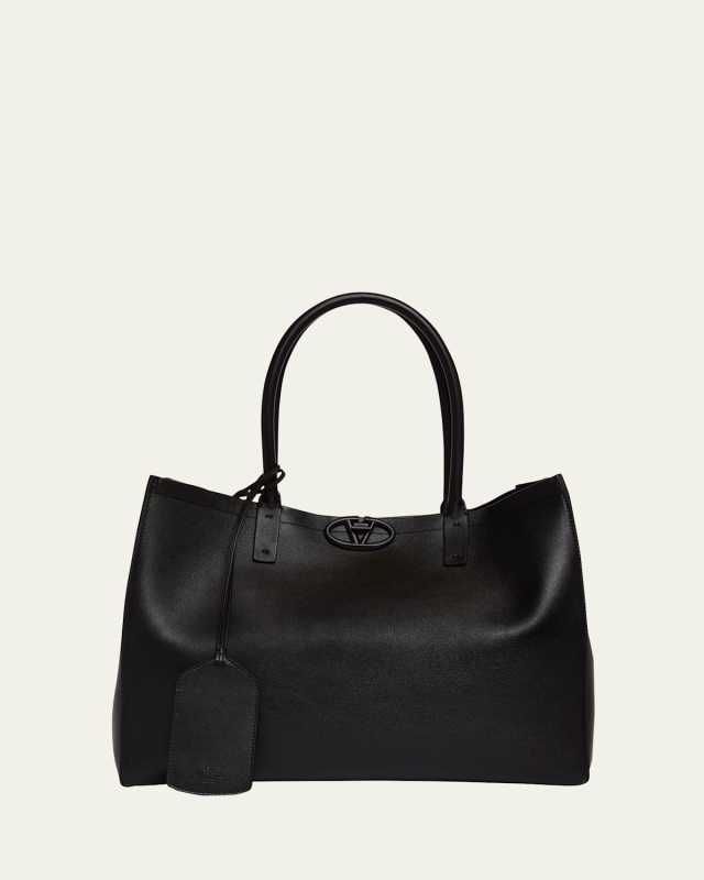 Medium Locker VLOGO Leather Tote Bag